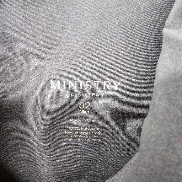 Ministry of supply Mens 32x28 slim Chino Dress‎ pants gray Polyester - Picture 8 of 8